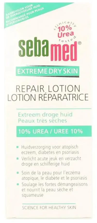 Sebamed Repear lotion 10% urea - Intensieve hydratatie - Vermindert schilfers, jeuk en roodheid van de huid - Geschikt voor atopisch eczeem, diabetes en psoriasis - Huidverzorging - 200 ml