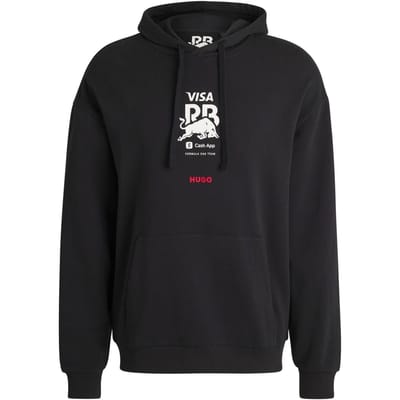 Hugo Heren Vcarb Racing Bulls Back Print Hoodie (Zwart)