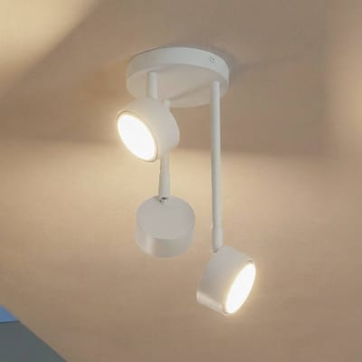 SIGMA Plafondspot Nemo, 3-lamps, wit, beweegbaar, GX53