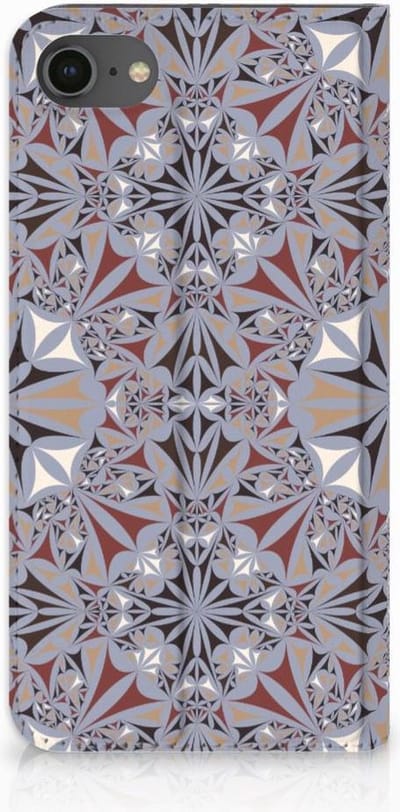 Standcase Hoesje voor iPhone 7 | 8 | SE (2020) | SE (2022) Standcase Flower Tiles
