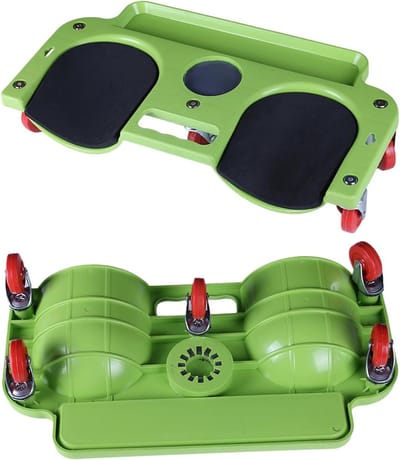 Rol Kniebeschermer - Gereedschapsmat - Garage Werk - Met Verplaatsbare Lade - 50x26x11 cm - Zwart