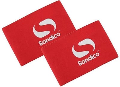 Sondico - scheenbeschermer bandjes - voetbal - 1 Maat - Rood/Wit