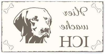 Houten Deurbord - Decoratiebord Huisdier - Huis Decoratie - Gepersonaliseerde Gravure - 20 x 10 cm - Wit