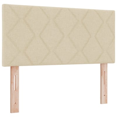 vidaXL - LED - Hoofdbord - Crème - Stof