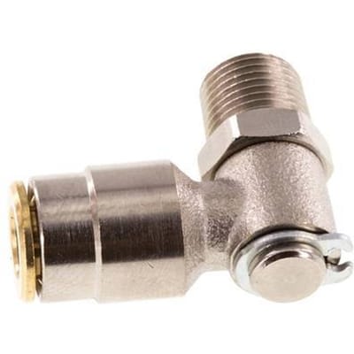 6mm x R1/8'' 90 graden L-verbinding Messing Insteekfitting Buitendraad DraaibaarHoge Druk NBR