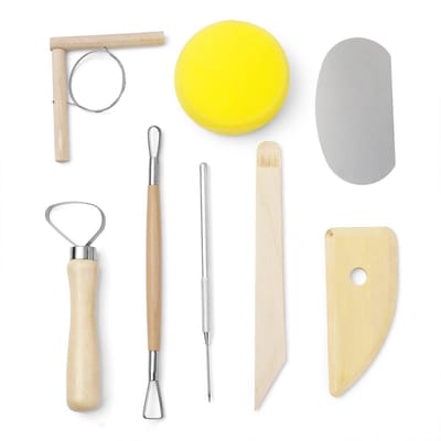 Okado Boetseergereedschap Set 8-delig – Klei & sculptuur tools – Voor boetseren, modelleren en afwerken – Hobby & DIY – 20 cm