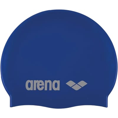 Arena Classic Silicone  Badmuts - Unisex - wit/blauw
