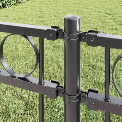 vidaXL - Heckelement - ASSEN - 170 - x - 200 - cm - Staal - Grijs