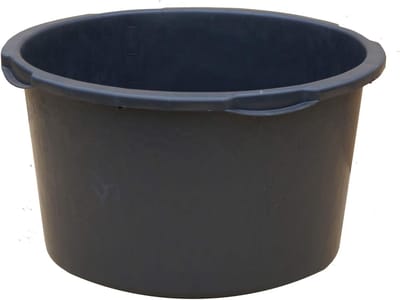 Stevige Mortelbak Rubber & Kunststof 90 Liter Zwart