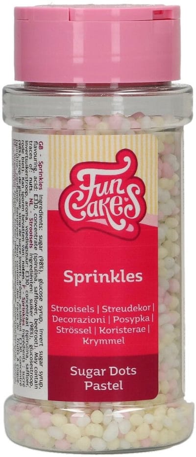 FunCakes Sugar Dots - Pastel - 80g - Eetbare Taartdecoratie