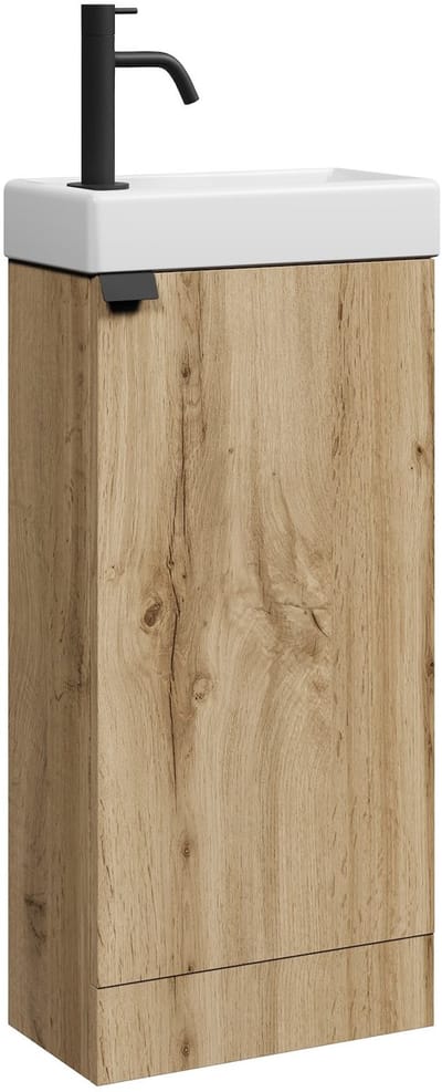 Badplaats Toiletmeubel Orion 40 x 22 cm – Licht Eiken – Fonteinmeubel met Wastafel