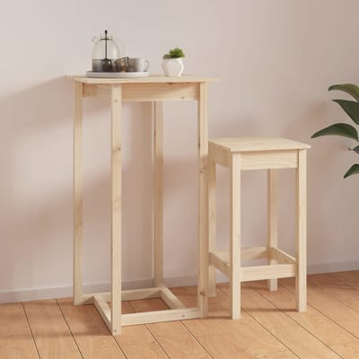 vidaXL - Bartafel - 60x60x110 - cm - massief - grenenhout
