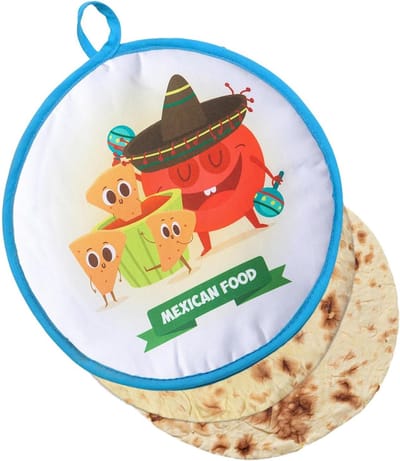 Tortillaverwarmer zak - Mexicaanse warmhouder - Warmhouden van eten - Magnetron en ovenbestendig - 31x31 cm - Stijl F