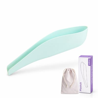Herbruikbare Plastuit voor Vrouwen met Opbergzakje - Baby Blauw - Plastuitje - Vrouwen Urinoir - Urinaal - Hard plastic