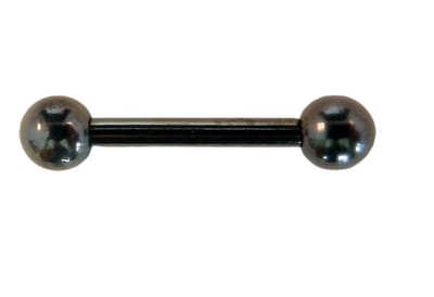 Lev Sieraden - Zwart kleurig - chirurgisch stalen - Micro barbell piercing - 0.8mm dik met 5 mm balletjes - Wenkbrauw piercing