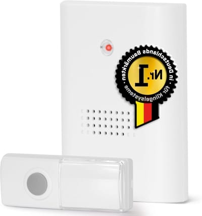 Draadloze Deurbel - Bel Set - Toegangscontrole - Eenvoudige Installatie - 15.5 x 4.5 x 23 cm - Wit