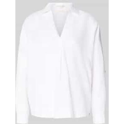 regular fit linnen blouse met V-hals