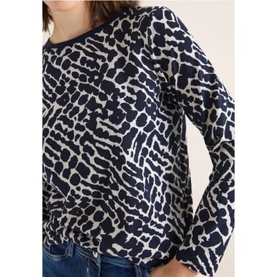 Gedessineerd shirt met lange mouwen