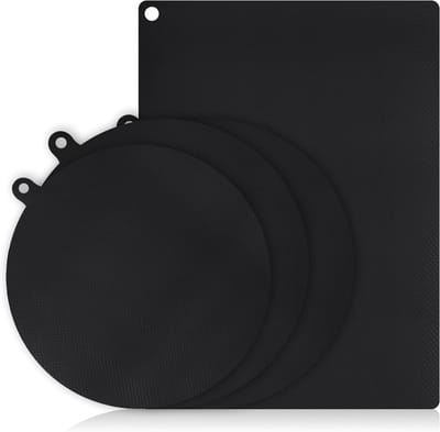 4-delige 0.7mm inductiebeschermingsmat set van siliconen, antislip kookplaatbedekking, geschikt voor inductiekookplaten, hittebestendig en veelzijdig