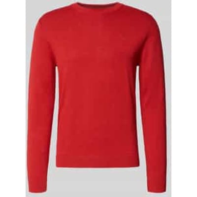 Tom Tailor - Basic gebreide trui van katoen - Maat L - Salsa Red Non-Solid