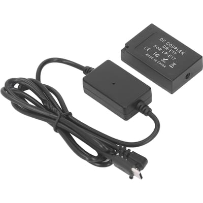 LP E17 Dummy Batterij DR E17 DC Koppeling met Type C Voedingsadapter Camera Dummy Batterij voor 760D 750D gray