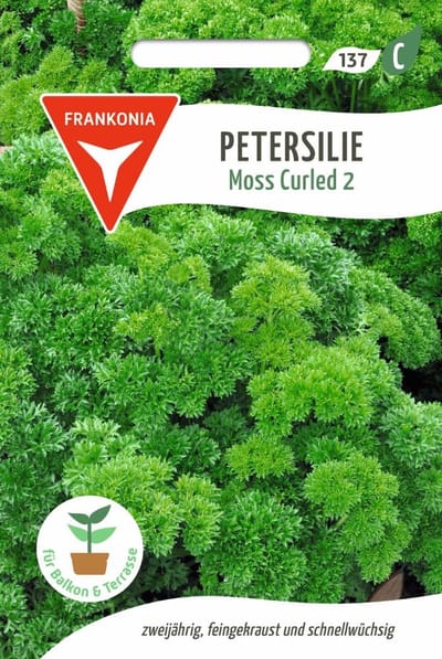Peterselie, moskrulpeterselie 2 kruidenzaden Specerijenpeterseliezaden
