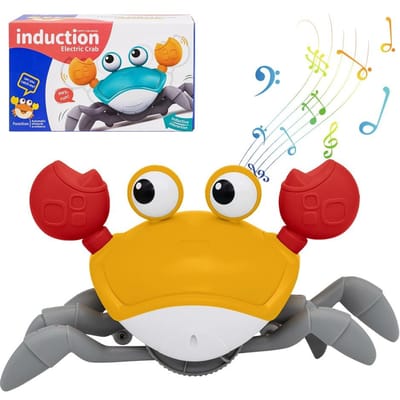 Dansende Krab Wegrennen Speelgoed Voor Baby's Kruipen Interactieve Ontsnapte Krabben Baby Verjaardag Thanksgiving Kerstcadeau Batterij Editie orange