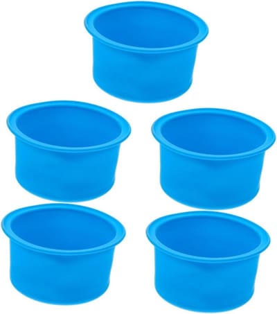 Ontharingswax Kom - Wax Verwarmer Pot - Harsen Thuis - Hittebestendig Materiaal - 5 Stuks - Blauw
