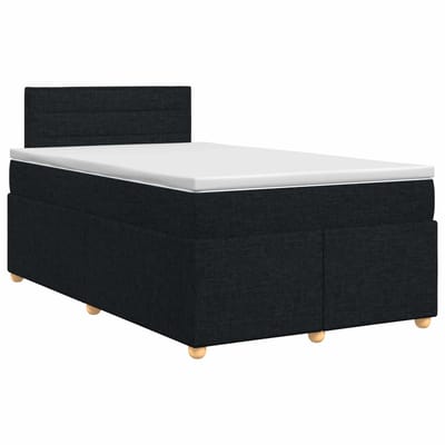vidaXL - Boxspringbed - met - matras - Zwart - 120 - x - 190 - cm - Stof