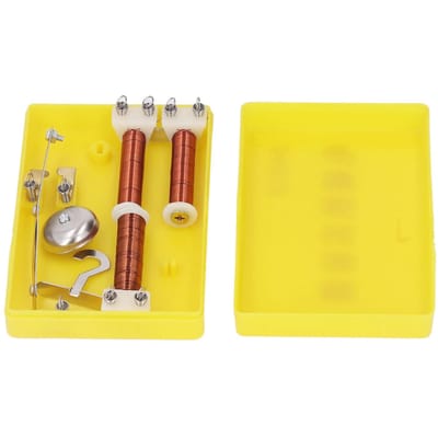 Elektromagneet Stroomtester Helische Spoel Elektrische Bel Haak Set voor Natuurkundig Experiment yellow