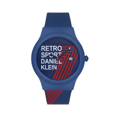 Daniel Klein DK.1.12867-5 - Horloge - Analoog - Mannen - Heren - siliconen band - rond - Blauw - Rood