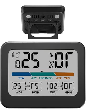 Luchtvochtigheidsmeter Hygrometer - Binnenklimaat Monitor - Omgevingsbewaking Huis - Directe Omgevingsfeedback - 93x73x19cm - Wit