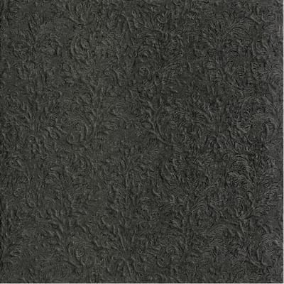 20x 3-laags servetten cameo uni zwart 33 x 33 cm