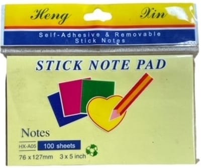 Super Sticky Zelfklevende Notes 76 x 127 mm -6 pakken x 100 Vellen - Geel
