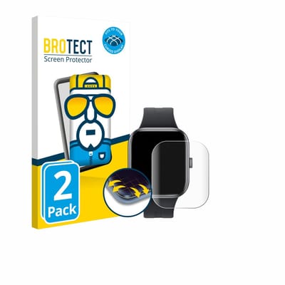 BROTECT - Screenprotector voor Xiaomi Redmi Watch 5 - Folie Beschermfolie transparant volledig dekking - 2 Stuks