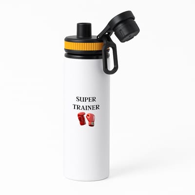 Hacebo® - Super trainer waterfles met draaidop oranje - Sport - coach - boxing - Trainer - geschenk - verjaardag - love gift - water fles - 850ML