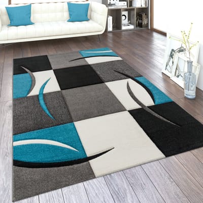 Paco Home Vloerkleed Woonkamer In Versch. Kleuren En Afmetingen Ruitpatroon Strepen 3D-Design Korte Pool 240x330 cm