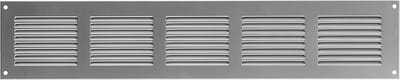 Paneir Airdesigns- metaal-500 x 100 -omgezette rand - opbouw - aanvoer & afvoer  - grijs