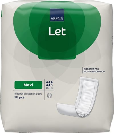 ABENA LET Maxi Inlegverband - 28 Stuks - Voor extra Absorptie - Geschikt voor Mannen en Vrouwen - Rechthoekig - zonder PE laag - 15 x 60 cm - 1100 ml