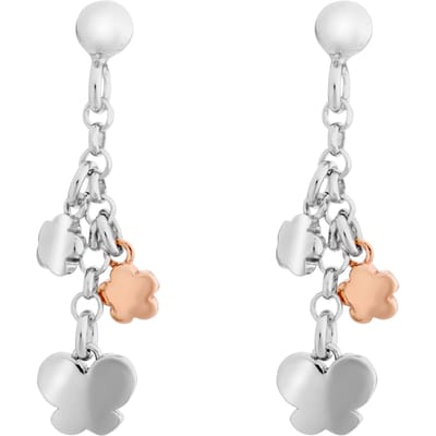Orphelia 'Lorelei' Dames 925 Sterling Zilveren Oorbellen - Zilver/Roze ZO-7386