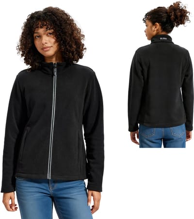 BUBW® Windjack - Outdoorjas Dames - Lichtgewicht - Winddicht & Warme Fleece Jas - Zwart - Maat S