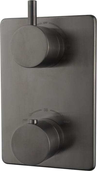 Xellanz Caral Afbouwdeel Inbouwthermostaat 2 Weg - Gunmetal
