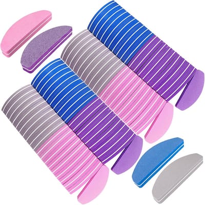 80x Buffervijlen Set: Dubbelzijdige Nagelvijlen 100/180 Grit - Professioneel Manicure & Pedicure