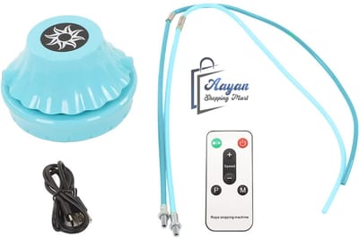 Interactief Springtouw met Afstandsbediening – Automatisch Telt Aantal Sprongen – 10 Snelheden –Voor Binnen & Buiten –springtouw met teller –Springtouwmachine – Touwtje spring – Oplaadbaar – LCD Display –Elektrisch springtouw – Blauw – 57040