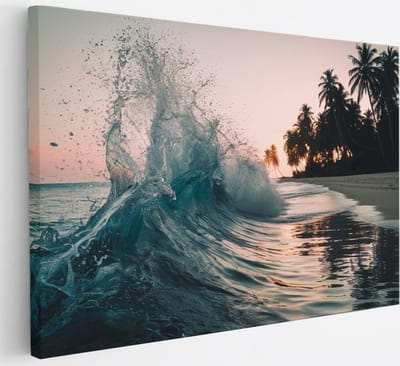 Saammp Canvas Schilderij - Golfen- Landschap - Natuur - 30x20 - Foto op canvas - Wanddecoratie - Muurdecoratie Woonkamer - Slaapkamer decoratie - Canvas Print