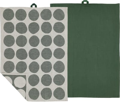 Södahl Bubbles Theedoek 50 x 70 cm 2 stuks Pine green