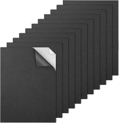 Set van 6 Zelfklevende Zwarte Schuimplaten, 300 x 205 x 3 mm, Ideaal voor Meubelbescherming, Klussen en Creatieve Projecten