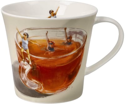 Goebel - Daria Rosso | Koffie / Thee Mok Tea Gym | Beker - porselein - 350ml - 2 stuks