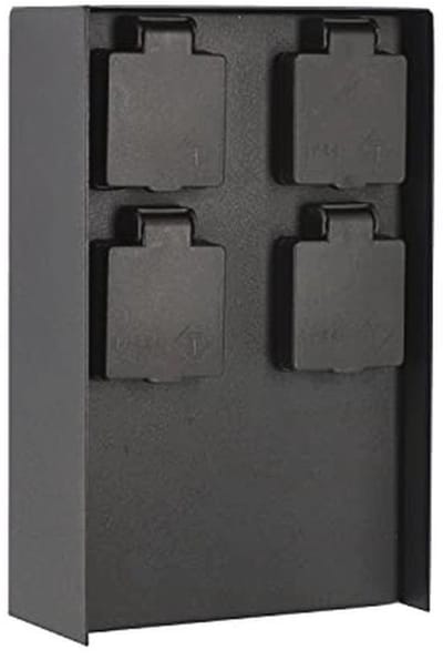Tuinstekkerdoos RVS IP44 - Buitenstopcontact met 2 of 4 Stopcontacten