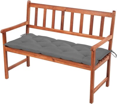 Houten tuinbank - Buitenbank parkbank - Genieten in tuin - Inclusief kussen - 120 cm - Houtkleur